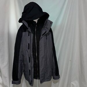 Mens ZeroXposur hooded shell & inner coat size medium